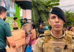 PÁSCOA SOLIDÁRIA. COLABORADORES DO SICREDI E 2º BPM LEVAM DOÇURA E SORRISOS À PERIFERIA DE ARAGUAÍNA