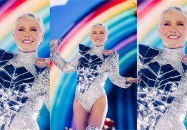 COM FIGURINO NEM AÍ PRAS BOCAS RAINHA XUXA PILOTA TURNÊ DO ÚLTIMO VOO DA NAVE