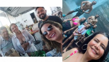 O FERIADÃO DE ARNALDO FILHO E GLÁUCIA PEIXOTO NO POÇO AZUL 
