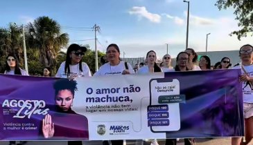 UM ANO SEM FEMINICÍDIO: NA VIA LAGO ARAGUAÍNA HOMENS E MULHERES MARCHAM PELO FIM DA VIOLÊNCIA CONTRA AS MULHERES 