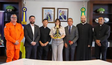 NOSSA SENHORA APARECIDA É RECEBIDA NO PALÁCIO ARAGUAIA JOSÉ WILSON SIQUEIRA CAMPOS