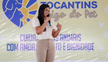 MADRINHA DO PROGRAMA, KARYNNE SOTERO CELEBRA OFICIALIZAÇÃO DO TOCANTINS AMIGO DO PET COMO POLÍTICA PERMANENTE