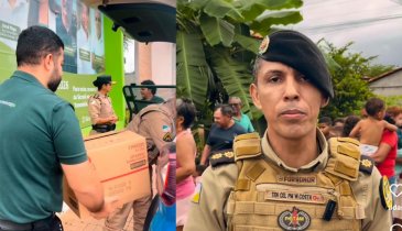 PÁSCOA SOLIDÁRIA. COLABORADORES DO SICREDI E 2º BPM LEVAM DOÇURA E SORRISOS À PERIFERIA DE ARAGUAÍNA