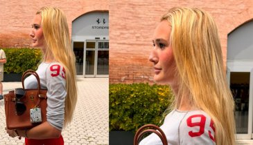 CELINA MARIANI VISITA FERRARI DURANTE INTERCÂMBIO NA ITÁLIA