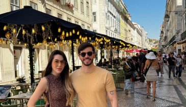 BEATRIZ MACHADO E CÁSSIO SIQUEIRA CELEBRAM ANIVERSÁRIO EM PORTUGAL