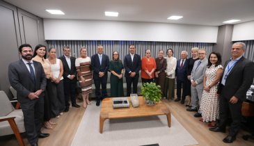 A PRESIDENTE DO TJTO RECEBE O GOVERNADOR ELEITO