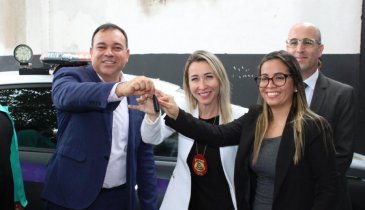 DELEGACIA DA MULHER DE ARAGUAÍNA RECEBE NOVA VIATURA DO MINISTÉRIO DA JUSTIÇA