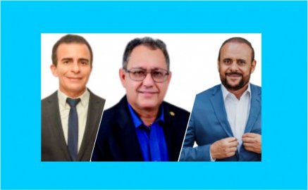 Empresário Denilson da Silva (c) empresário, Vilton Gomes de Souza (esq.), e o empresário William Rezende Lemos -