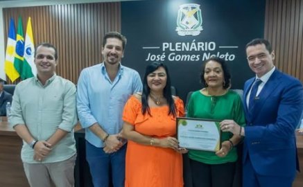 Israel, Olyntho, vereadora Rosinara Almeida e a professora Raimundinha e Alexandre Guimarães