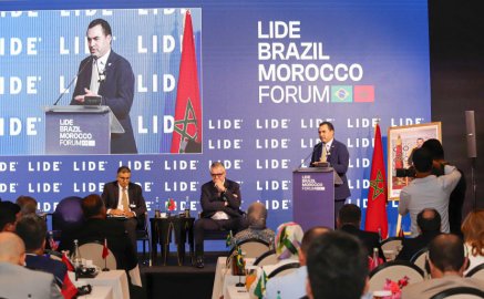 Governador Wanderlei Barbosa durante sua apresentação no painel de abertura do LIDE Brazil Morocco Forum, em Marrakech