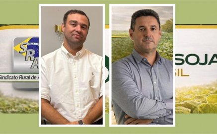 Presidente do SRA Paulo Sérgio Marquez e o presidente da Aprosoja Brasil Mauricio Buffon