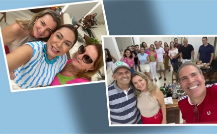 Raimunda Almeida, Luana Ribeiro e Salvina Mocó. E a selfie de Rodrigo Mocó -