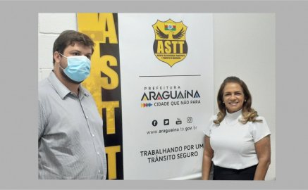 Presidente e vice-presidente da Agência de Segurança, Transporte e Trânsito de Araguaína (ASTT), Diogo Esteves Pereira e Zezé Cardoso -