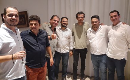 Israel Guimarães(esq. p/ dir.), Fernando Almeida Raul Guimarães, Arnaldo Filho, Stoff Vieira, Max e Alexandre Guimarães -