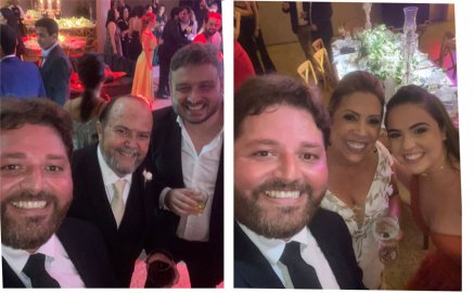 Nahim Hallum, Hugo Santiago e João Batista Leal /   Nahim Hallum, Izabela Duarte a Vânia Leal.