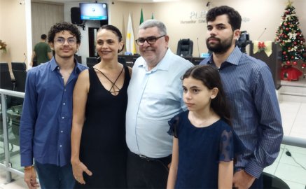 José Neuman Miranda Neiva, Ana e os filhos Bia, Davi e Gabriel