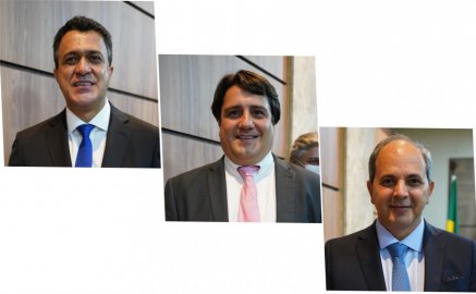 Deputados estadual: Luciano Pereira (esq. p/ dir.) Eduardo Malheiro e Wiston Gomes