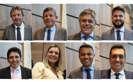 Deputados Estadual: Vilmar do Detran, Yvori Eduardo, Eduardo Montoam, Júnior Geo, Cláudia Lélis, Moisemar e Guitierres Torquato