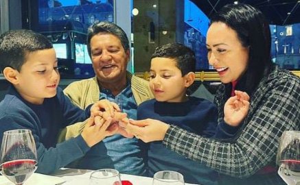 Grazielly Oliveira, Osires Damaso e os filhos Enrico e Théo