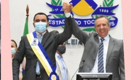 Governador do Tocantins, Wanderlei Barbosa e o presidente da Aleto, Antônio Andrade(PSL).