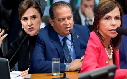 Senadora Kátia Abreu (PP), a debatedora - Senador Eduardo Gomes (MDB), o negociador e a deputada federal Dorinha Seabra (DEM), a formuladora -
