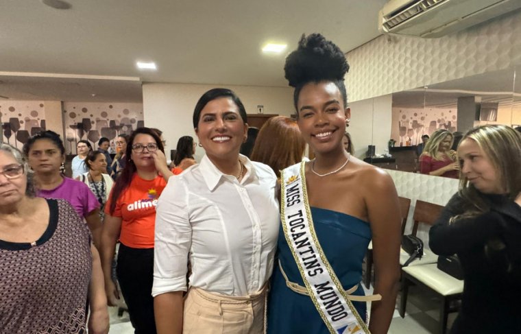  Jackelyne Emanuelle (Miss Tocantins Mundo 2024) e Karynne Soterro Foto: Cícera Maria  