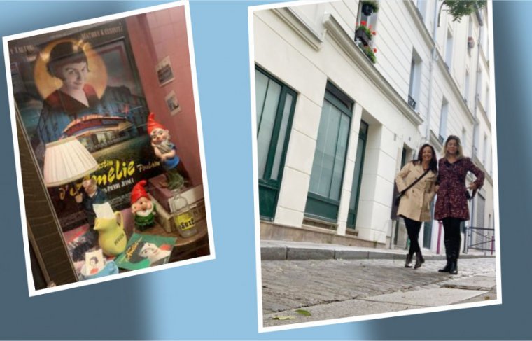 Cristiane Barbosa e Leda Morais em Paris - Foto: Álbum de Família // Arte: Cícera Maria