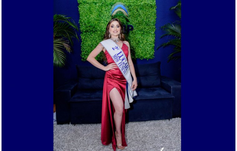 Segunda princesa do Miss Feneva 2024, Bianca dos Reis Lodi, representante de Barrolândia Foto: Divulgação