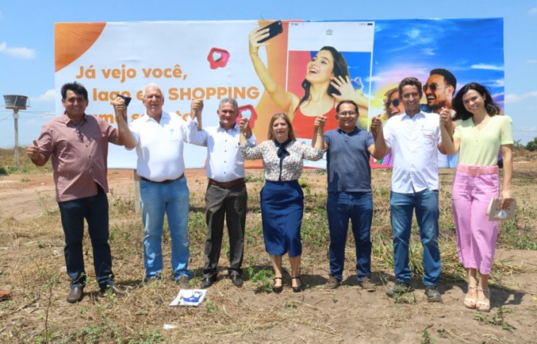 Sócios vistam terreno do futuro Lago Center Shopping Foto: Reprodução/divulgação