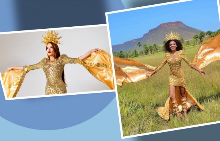 Miss Tocantins 2021, Millena Nascimento e Miss Jalapão, Tayza Pereira. Foto: RS / Efeito: Cícera Maria