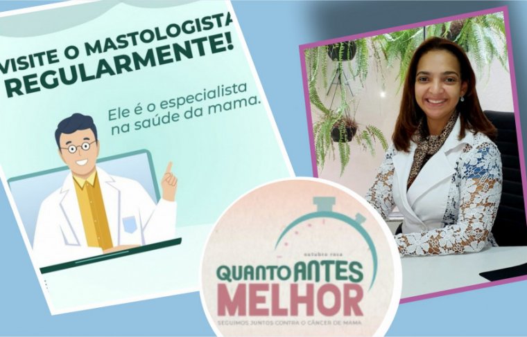 Presidente da Sociedade Brasileira de Mastologia - Regional TO, Evelling Lorena Cerqueira de Oliveira Foto: Internet/ Divulgação / Efeito: Cícera Maria