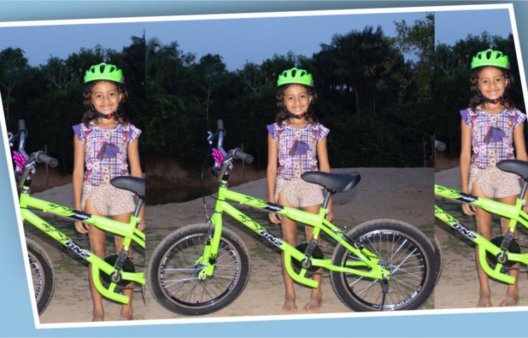 Yasmim ganha bicicleta da Familia Fernandes e amigos - 