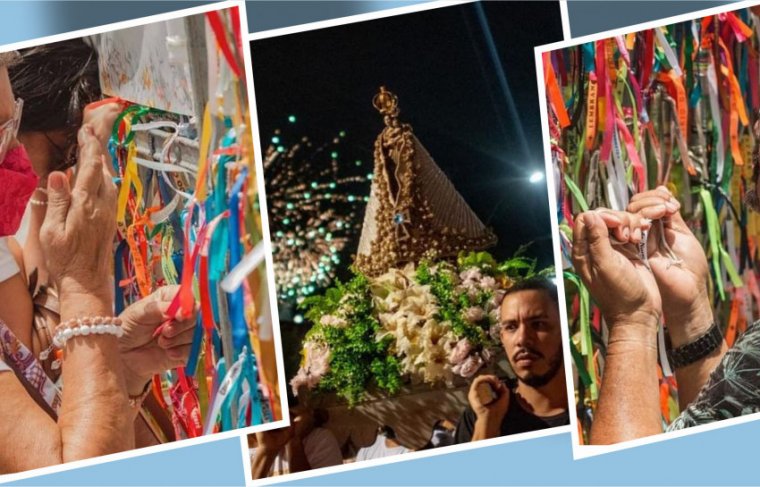 Círio de Nazaré por Lourdes Souza Filho Wanderley - Foto: Reprodução RS // Arte: Cícera Maria