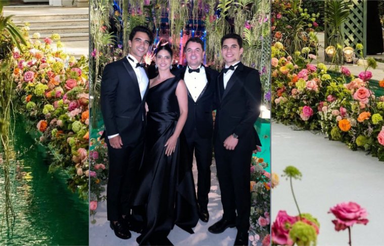 Milena de Bonis, Tito Aurélio, Túlio e Lucca Pires  