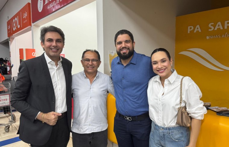 Presidente da Aciara, Fabio Lopes, Edivaldo Campelo, o futuro presidente da Aciara Roger Sousa Kuhn e sua Vânia Kuhn Foto: CCMNC
