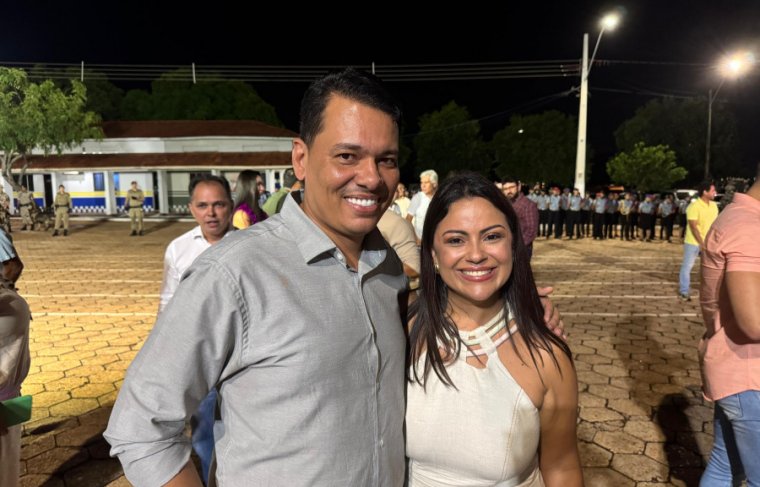 Thiago Costa (presidente da Câmara Municipal de Babaçulândia) e Weldah, Foto: CCMNC