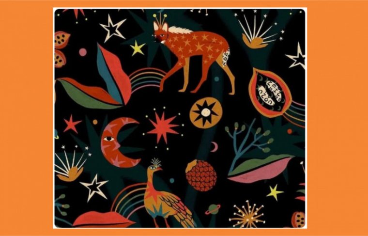 Estampa 'Céu do Cerrado' foi criada por indígena do TO — Foto: Divulgação Foto: Reprodução internet