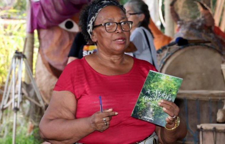 Dona Felisberta Pereira da Silva, liderança do quilombo Burangaba, em Natividade Foto: Antônio Gama / Governo do Tocantins