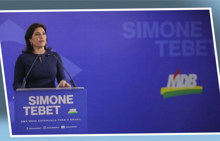 A senadora Simone Tebet no lançamento de sua pré-candidatura à Presidência pelo MDB - Foto: Divulgação/MDB