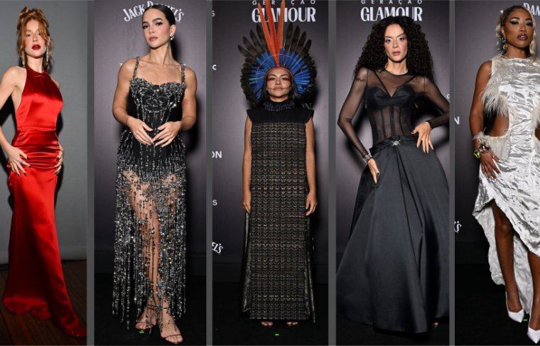 Marina Ruy Barbosa, Mel Maia, Jade Picon, Juma Xipaia, Gabriela Loran e Ebony  Foto: Luciana Prezia / Divulgação / Fotomontagem CCMC