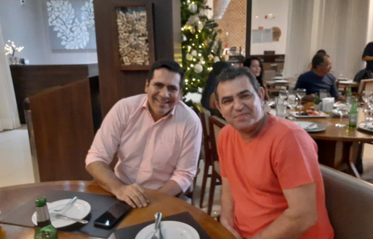 Vice-prefeito de Araguaína Marcus Marcelo (esq.) e Marcelinho silva - Foto: Cícera Maria 