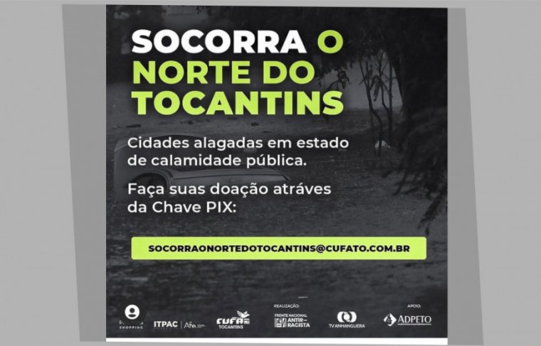 Campanha para ajudar desabrigados no Tocantins - Reprodução / Efeitos: Cícera Maria