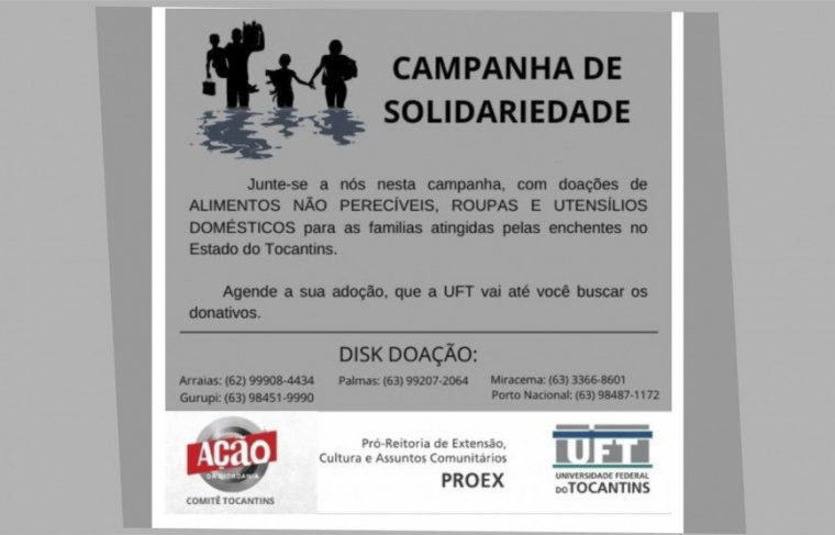 Campanha para ajudar desabrigados no Tocantins - Reprodução / Efeitos: Cícera Maria