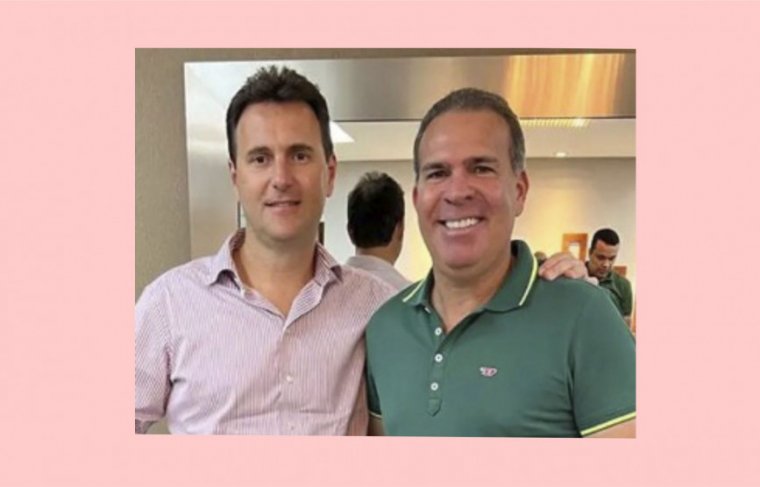 CEO do Grupo Nosso Lar Rodrigo Mocó e o CEO da Britânia e Philco César Buffara - Fotos: Reprodução // Efeito: Cícera Maria