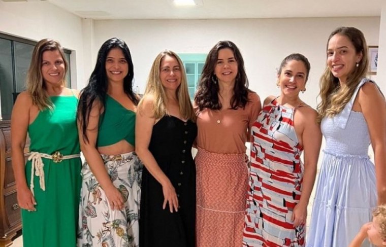 Rafalla Machado (es. p/ dir.), Milena de Bonis, Sandra Guimarães, Suzana Trindade Mariana Giffoni e Juliana Martins Rezende. Reprodução 