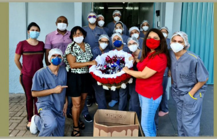 Membros da Equipe Covid-19 do Hospital Regional de Araguaína -  Crédito Álbum de Família