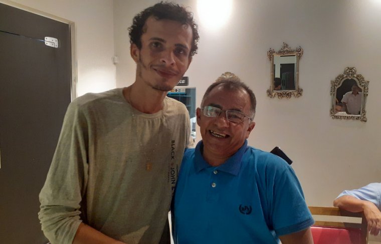 Stoff Vieira e o repórter Roberto Guerreiro - Foto: Cícera Maria