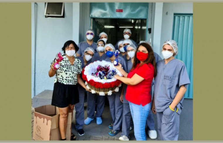 Membros da Equipe covid-19 do Hospital Regional de Araguaína - Crédito: Álbum de Família