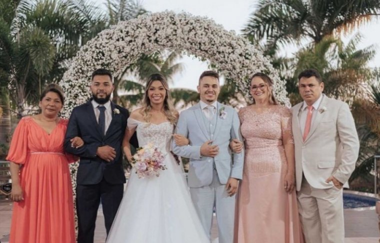 - Ivani e Lucas Milhomem, Letícia Milhomem, Marquislei Martins e Marquildes e Antônio de Pádua Marques Foto: Arquivo Pessoal / Egitos Fotografia