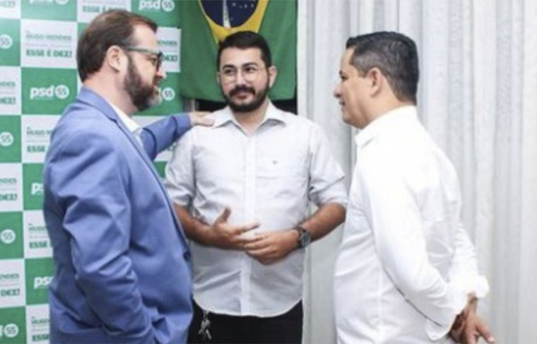 Deputado estadual Jorge Frederico( dir,), Gylwander Peres e dr. Hugo Mendes Foto: Reprodução 